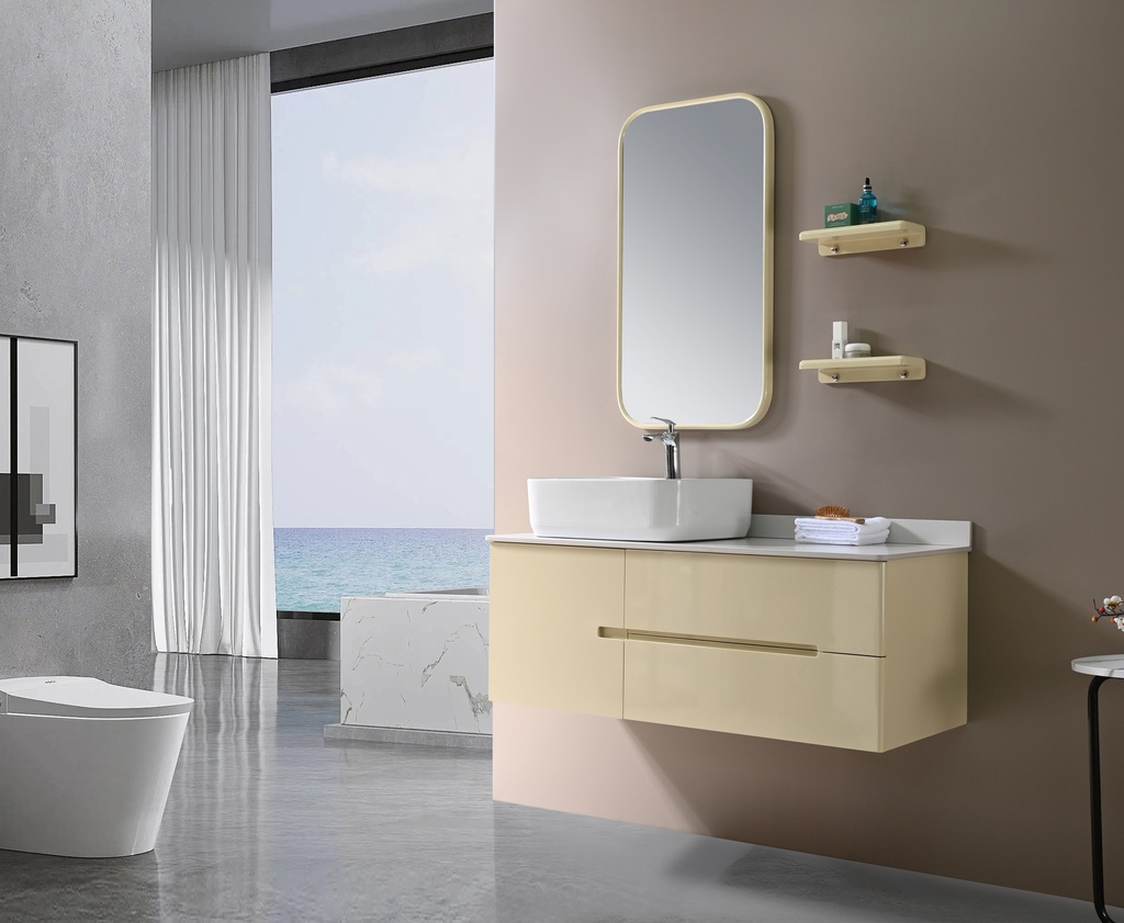 Meuble salle de bain + Miroir - PVC
