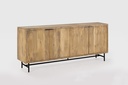 BUFFET MUNDRA 4P 190CM BOIS DE MANGUIER NATUREL,PIEDS METAL 190X40X85