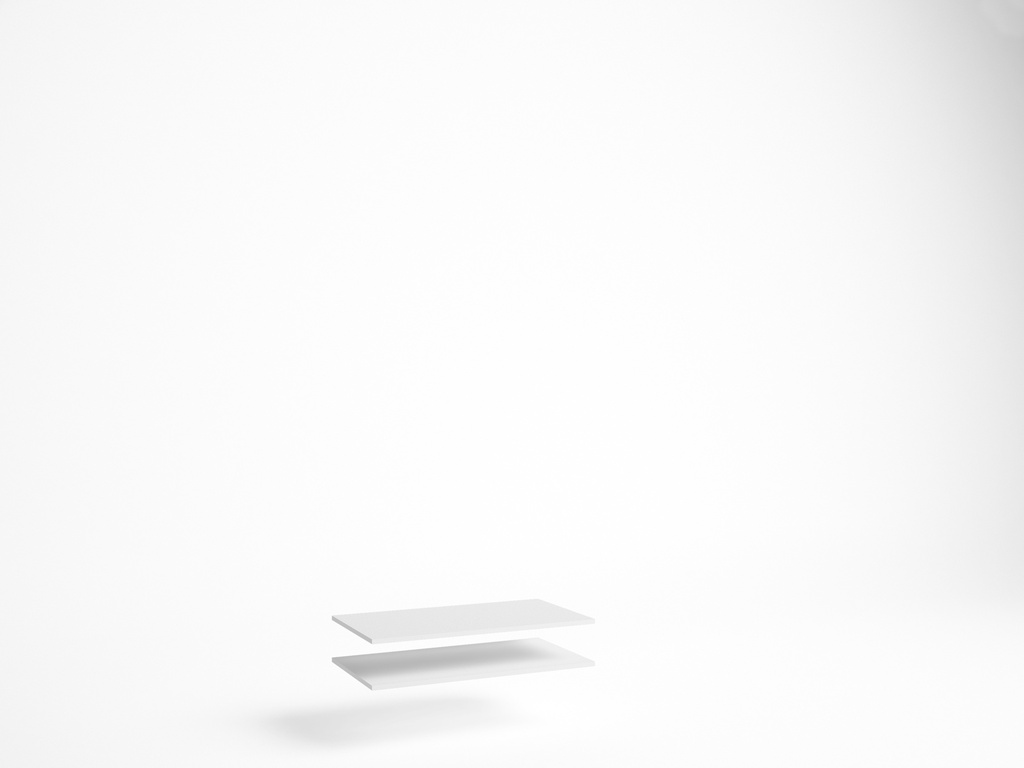 LOT-2 ETAGERE INTERIEUR BRISA BLANC 88,35X48,70X1,60 MELAMINE BLANCHE