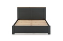 Lit Akira 160X200 gris ant/blanc cire avec sommier