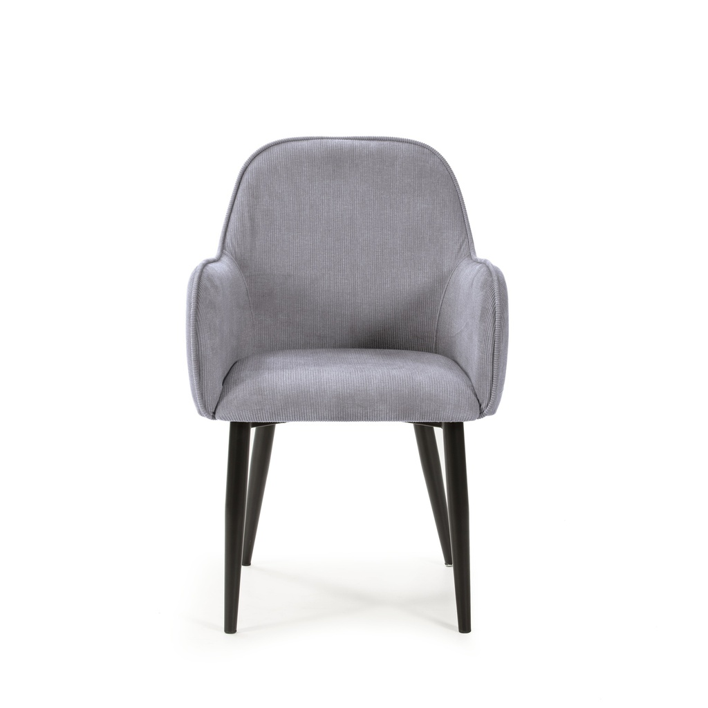 FAUTEUIL AUDE PANA GRIS 57X60X48/67/87 TISSU COLORIS GRIS