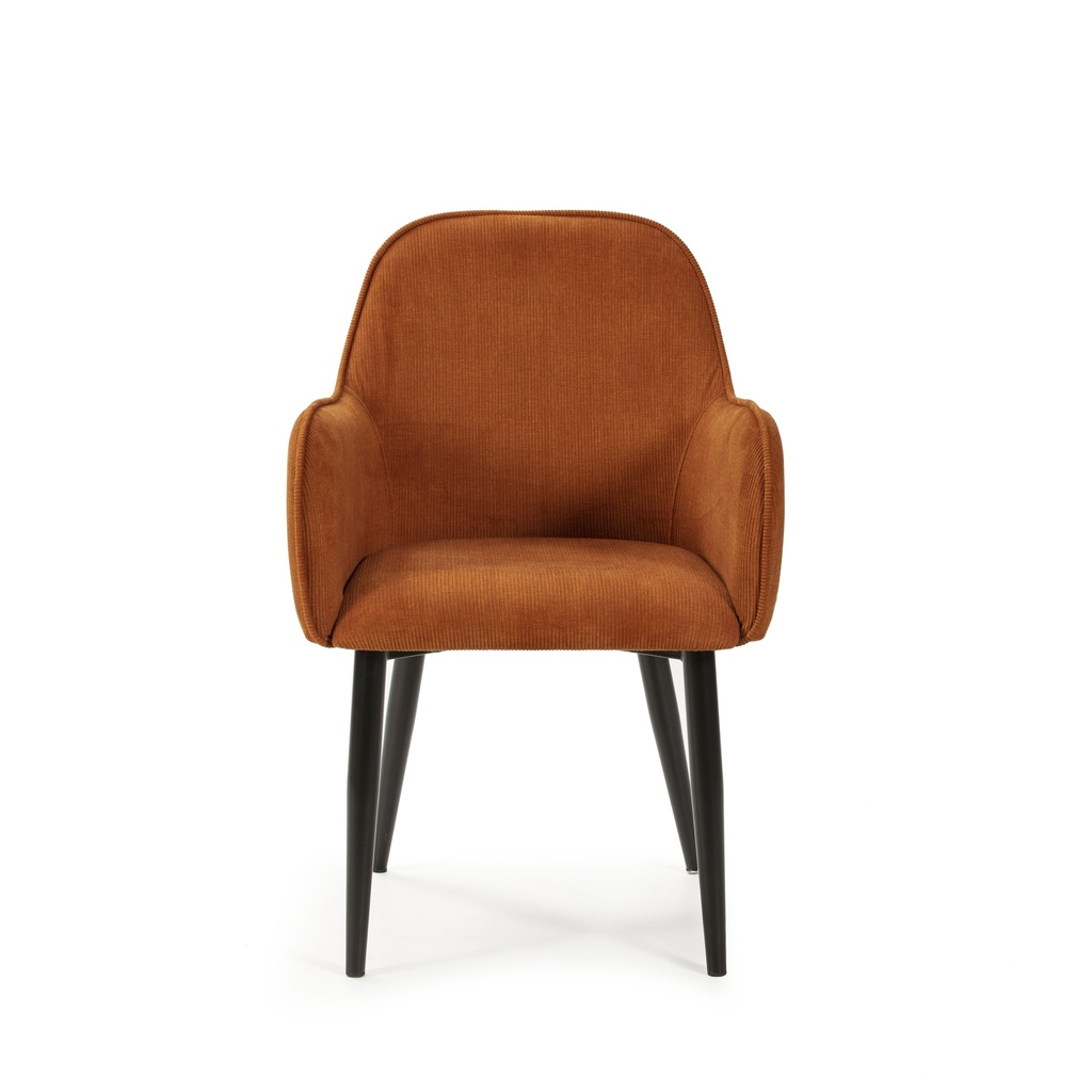 FAUTEUIL AUDE PANA RED RUSSET 57X60X48/67/87 TISSU COLORIS ROUILLE