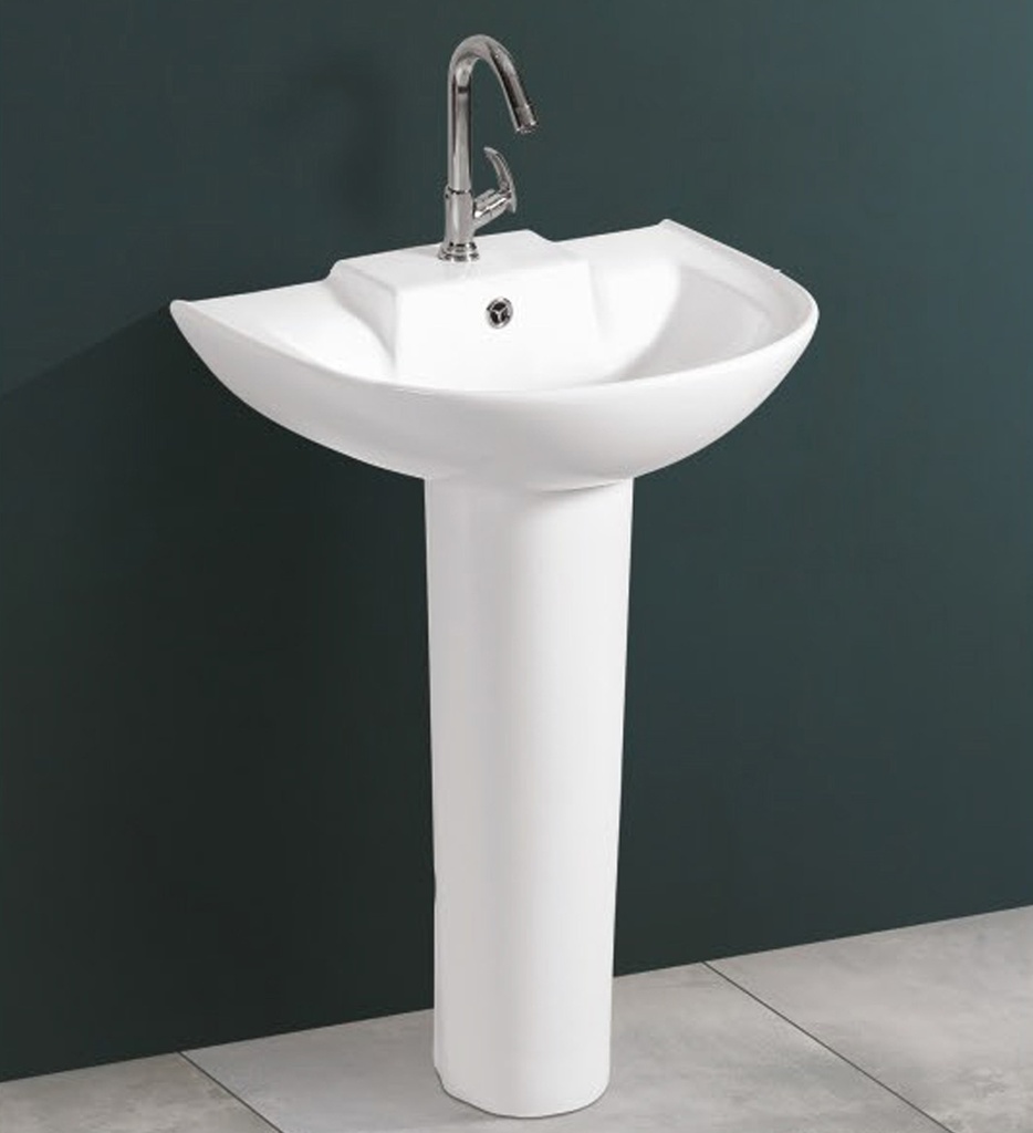 LAVABO COLONNE BLANC SELINA L.57,5 X l.41 X H.79 cm