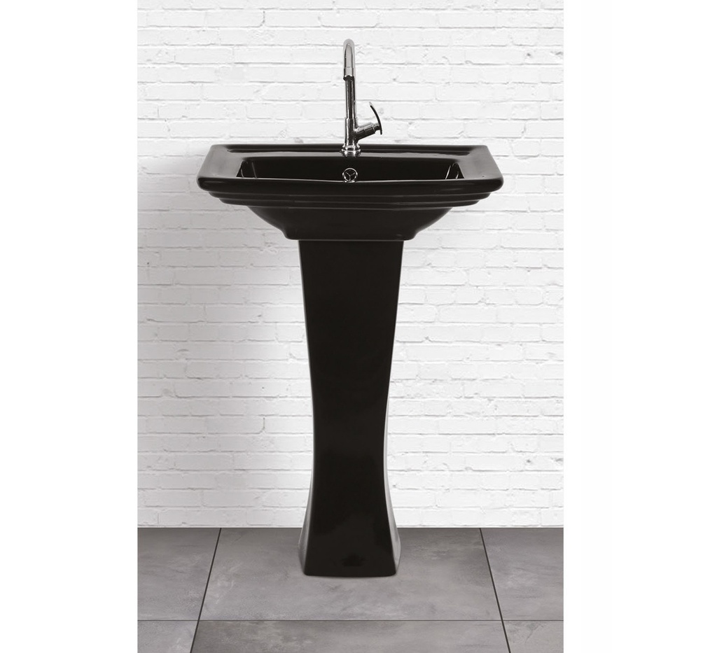 LAVABO COLONNE SOFIA IMPERIAL NOIR L.57,5 X l.42 X H.85 cm