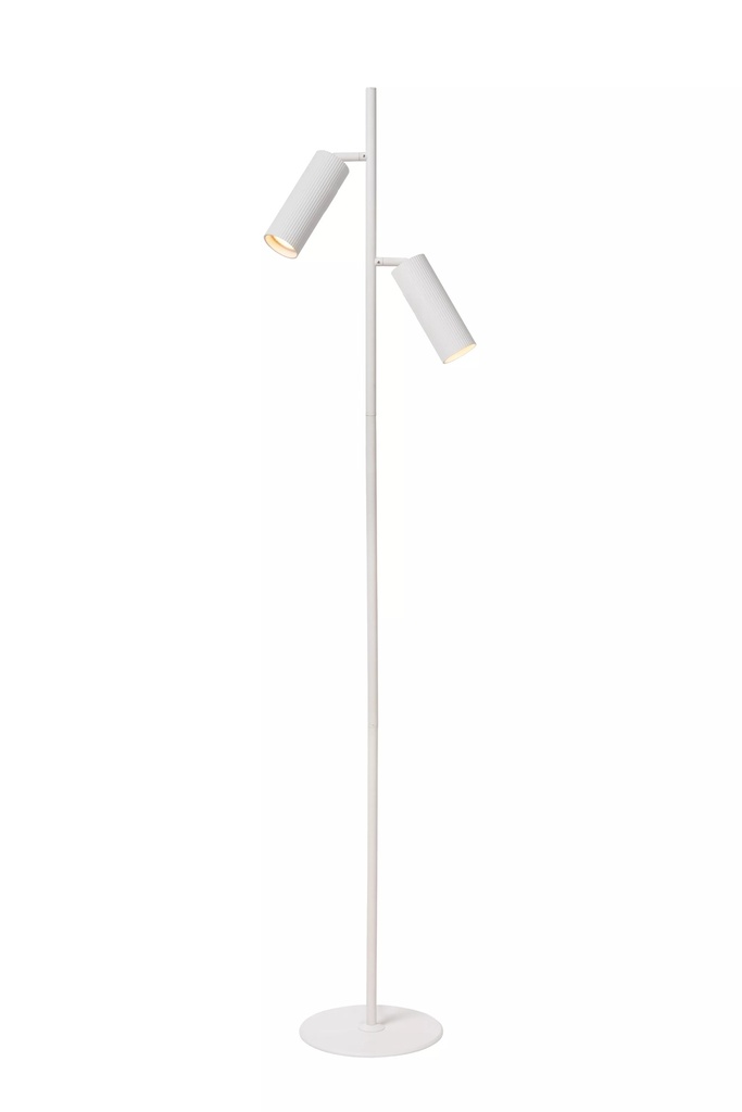 CLUBS - Lampadaire - 2xGU10 - Blanc - Dimensions L x l x h  : 22 cm x 22 cm x 140 cm
