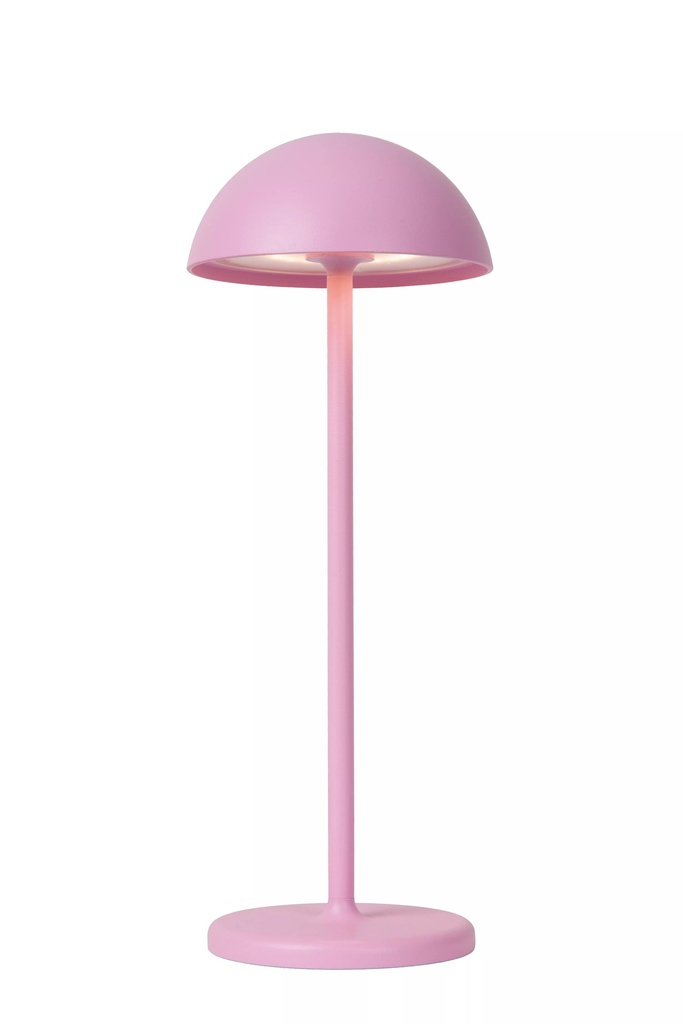 JOY - Lampe de table Rechargeable Intérieur/Extérieur - Batterie/Piles - Ø 12 cm - LED Dim. - 1x1,5W 3000K - IP54 - Rose
