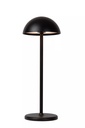 JOY - Lampe de table Rechargeable Intérieur/Extérieur - Batterie/Piles - Ø 12 cm - LED Dim. - 1x1,5W 3000K - IP54 - Noir