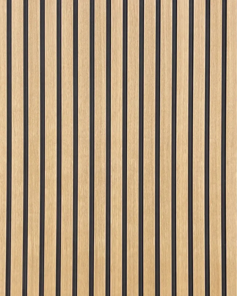 Panneau mural décoratif en bois à rayures Chêne Oak  600MM x 2400MM x 13.2MM