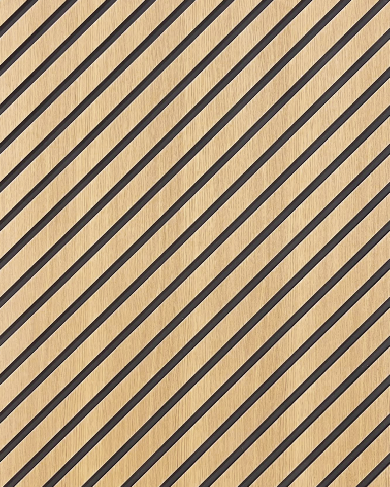 Panneau mural décoratif en bois à Chevron Chêne Oak 600MM x 2400MM x 13.2MM