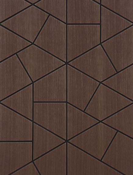 Panneau mural décoratif en bois d'Osaka Noyer Am. 600MM x 2400MM x 13.2MM