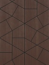 Panneau mural décoratif en bois d'Osaka Noyer Am. 600MM x 2400MM x 13.2MM