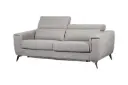 Canapé 3 places RAPIDO 209x105x84 cm – Convertible avec matelas 140x190 cm inclus et repose-têtes ajustables Couleur RD0630-1-Gris Clair  