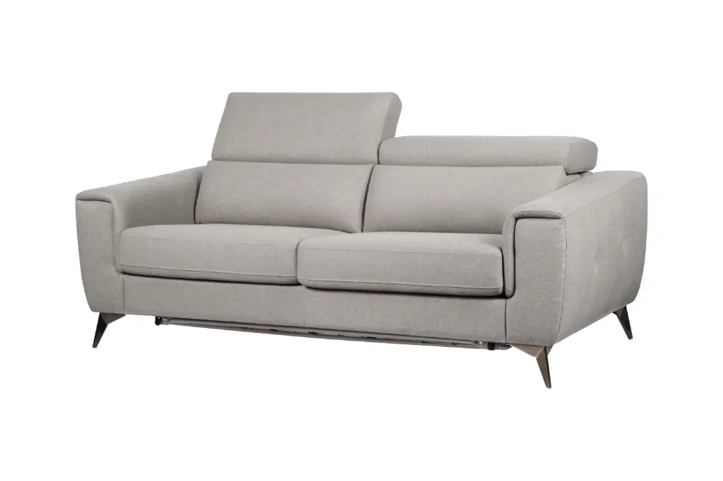 Canapé 3 places RAPIDO 209x105x84 cm – Convertible avec matelas 140x190 cm inclus et repose-têtes ajustables Couleur EN6322-3-BEIGE  