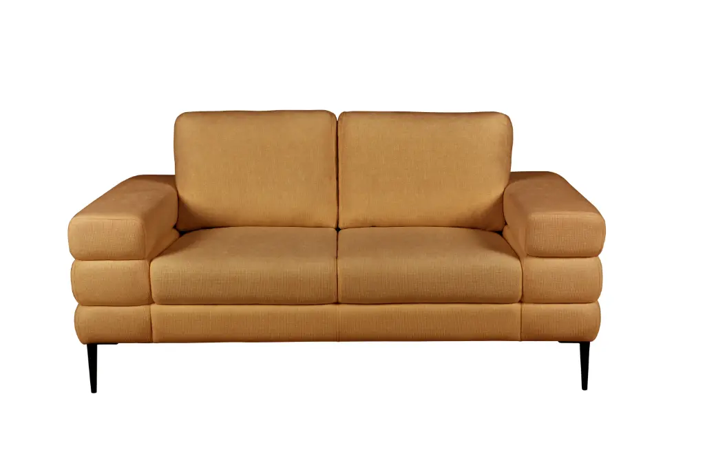 Canapé CANAELA 2 places tissu – Couleur -T06 - marron - MB2412/2PL -  Dim : 170 x 105 x 84 cm