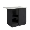 MEUBLE D'ANGLE 100CM ANNA 100 cm (porte + poussoir) (Cabezón Oak / White Stone)