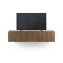 Meuble TV Suspendu DAROCA 4 portes – chêne – Dim : 180 × 35 × 38