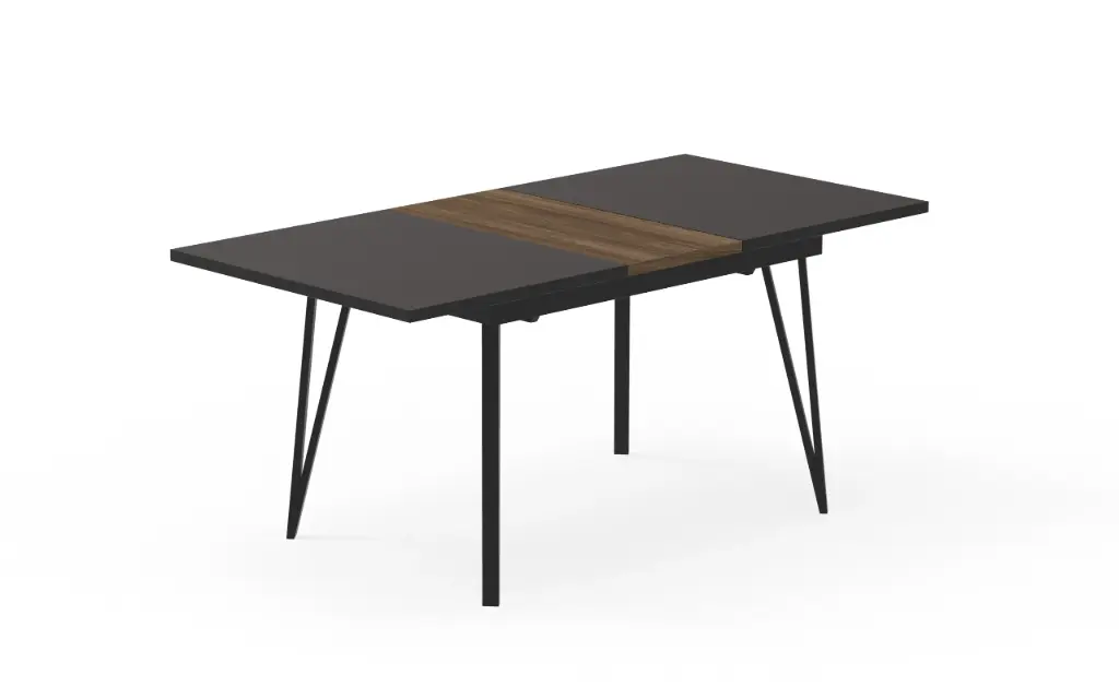 Table rectangulaire extérieur AMALIA 4 places – lave mercure – Dim : 180 × 90 × 75