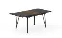 Table rectangulaire extérieur AMALIA 4 places – lave mercure – Dim : 180 × 90 × 75