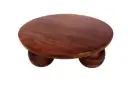 Table basse ronde AILEN 100 cm marron – Dim : 100x28