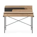 Bureau LILA 1 tiroir chêne / gris anthracite – Dim : à confirmer