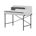 Bureau LILA 1 tiroir blanc / gris anthracite – Dim : à confirmer