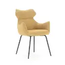 Fauteuil DARA moutarde – Dim :  Largeur: 65  / Long: 60 / Hauteur: 50 / 67 / 90