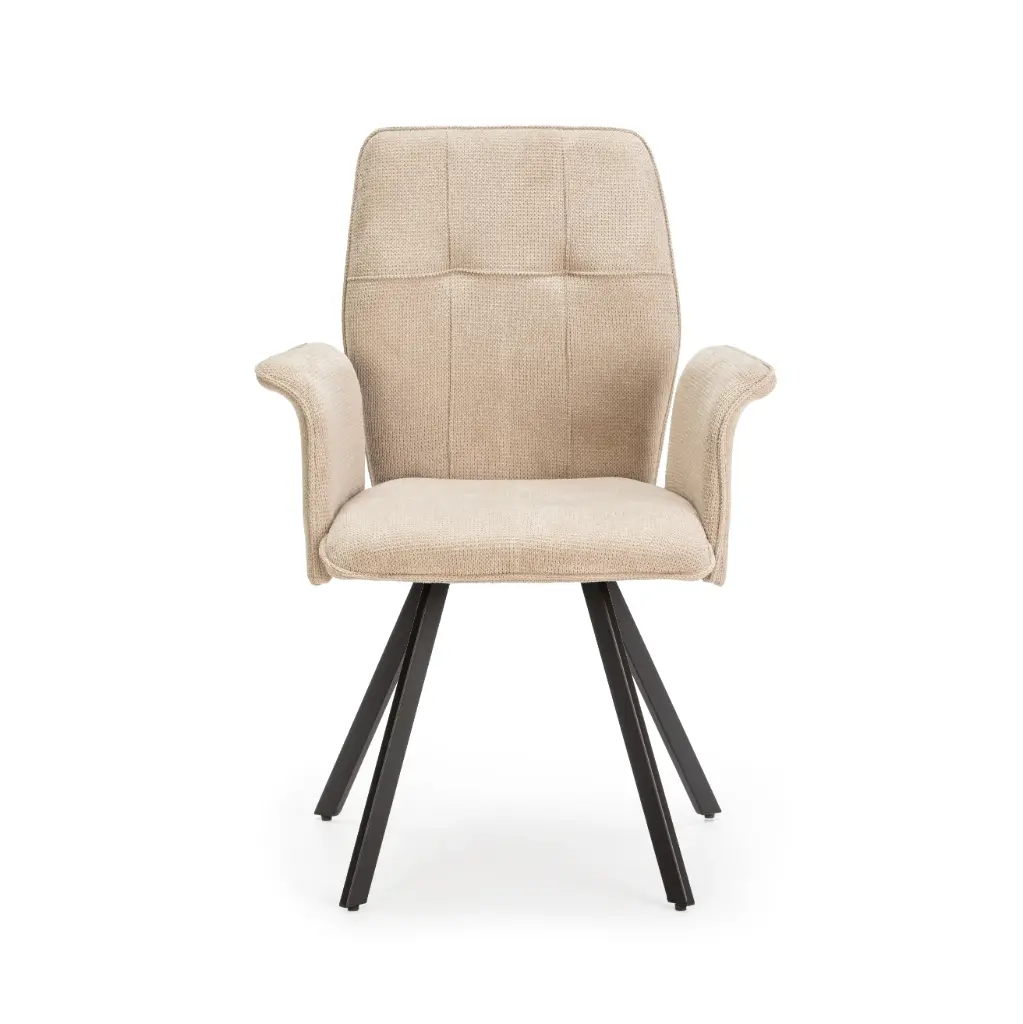 Fauteuil MERY beige – Dim : 42 × 45 × 89
