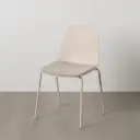 Chaise Beige élégante en Polypropylène & Métal - Extérieur – Dim : 50x53x85 cm