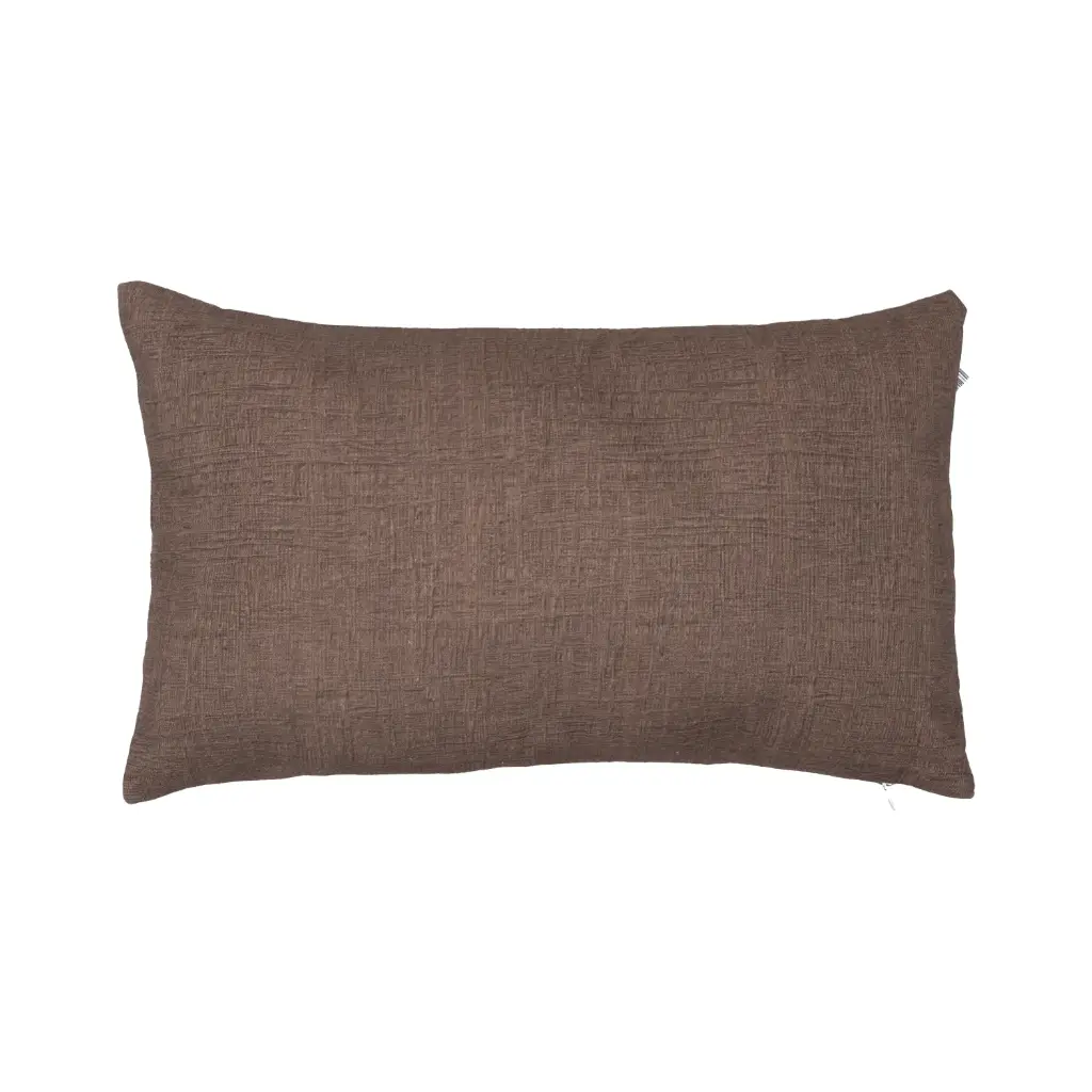 Coussin décoratif Chocolat en Coton & Polyester – Dim : 50x30 cm