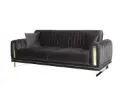 Canapé NEPAL 3 places – tissu Maya Gris (L:223 / P:92 / H:85 cm)