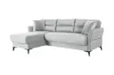 Canapé OTTO d’angle avec coffre – tissu Mable Argenté (L:222 / P:160 / H:93 cm)