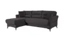 Canapé OTTO d’angle avec coffre – tissu Keten Chocolat (L:222 / P:160 / H:93 cm)
