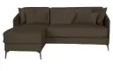 Canapé LIZA d’angle avec coffre – tissu Mabel Marron (L:200 / P:150 / H:87 cm)