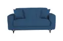 Canapé HARIS convertible 2 places – tissu Maya Bleu (L:160 / P:85 / H:87 cm)