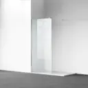 Paroi CRISTALIS Clear – 1390 x 1997 mm – Verre trempé premium 8 mm – Profil aluminium satiné