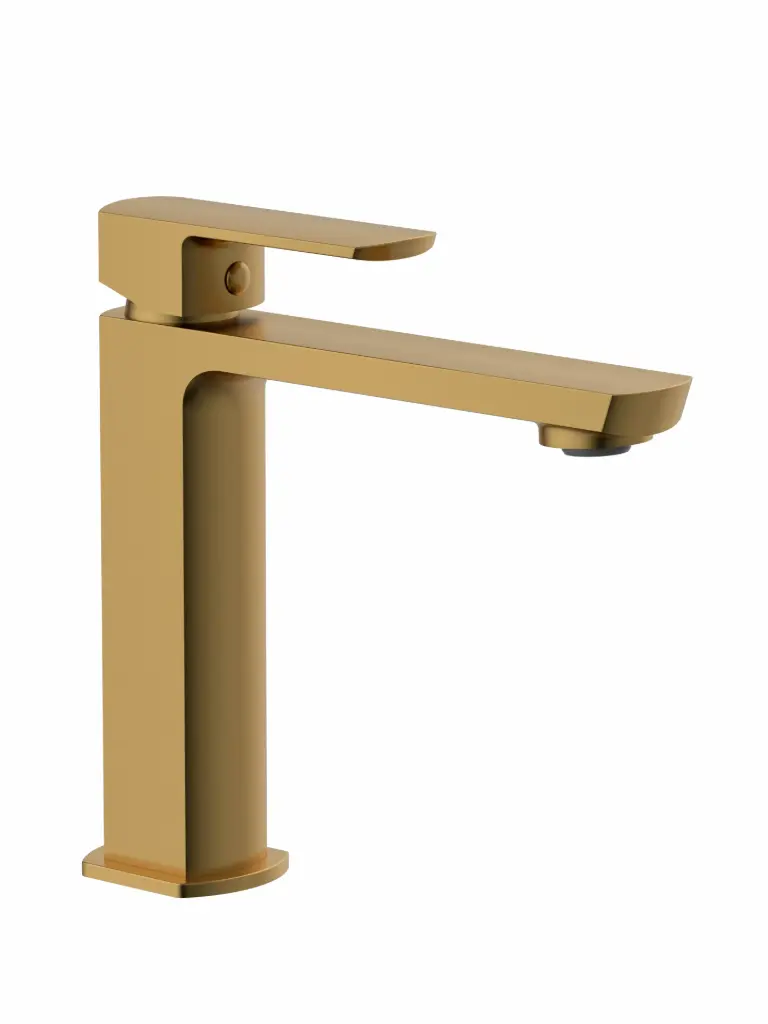 Mitigeur lavabo COSTA – Hauteur 183 mm – Or brossé – Finition luxe