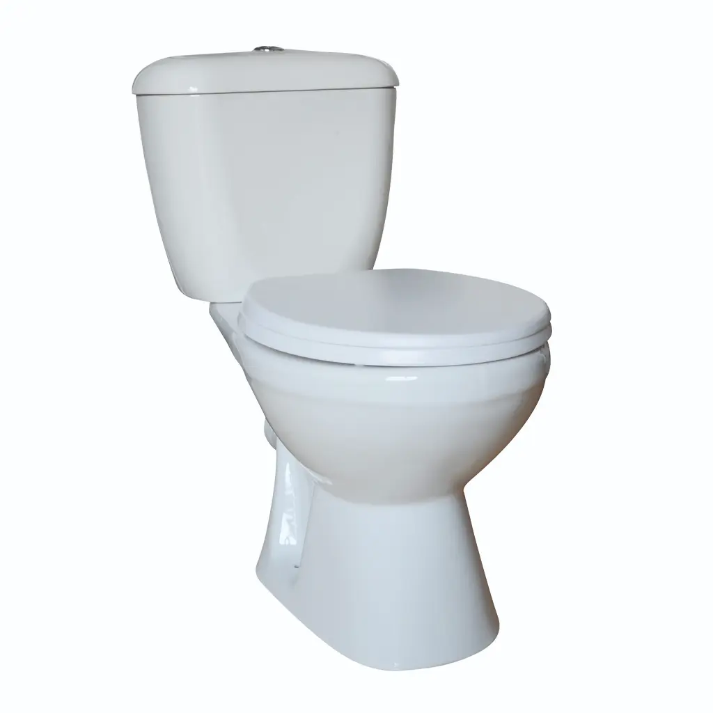 WC complet GALENE – Sortie horizontale – Double poussoir – Céramique blanche premium