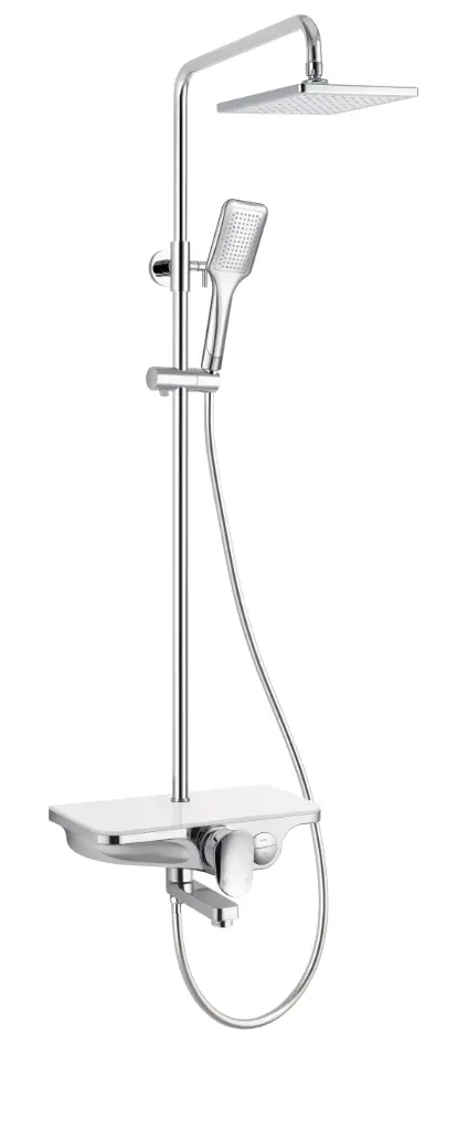 Colonne de douche inox – Bec automatique laiton – Finition chromée – Haut niveau de finition