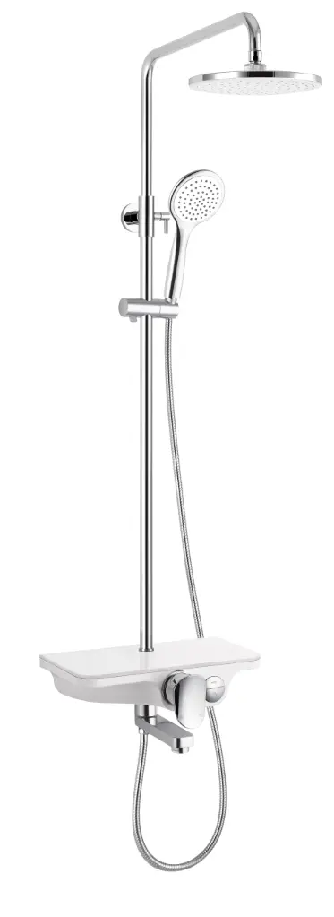 Colonne de douche inox – Bec automatique – Chromé – Design professionnel