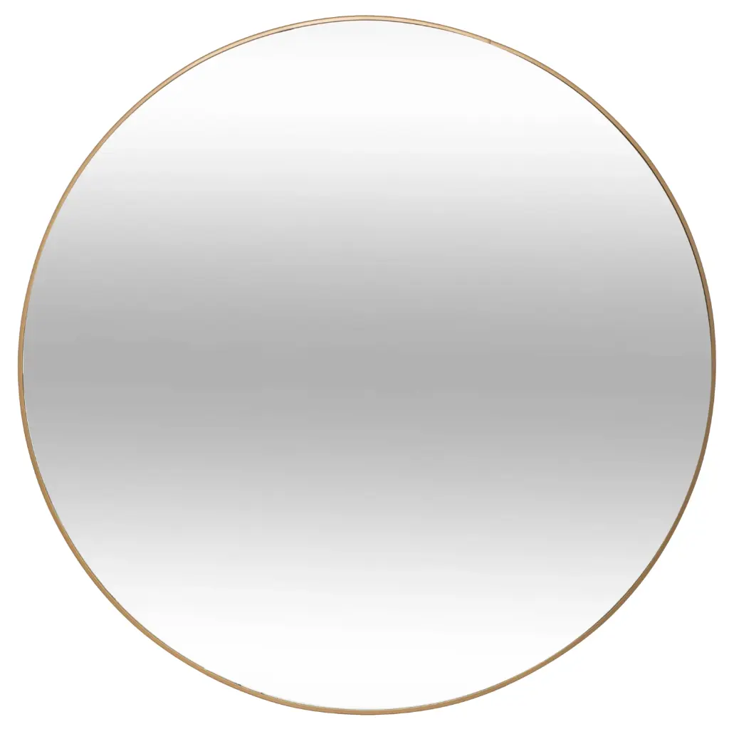 Miroir ALICE métal finition dorée, structure aluminium et verre, diamètre 76 cm