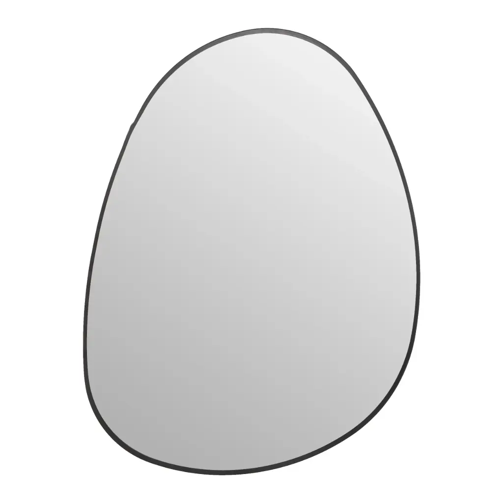 Miroir ROSALIA métal noir, dimensions 55 x 75 cm