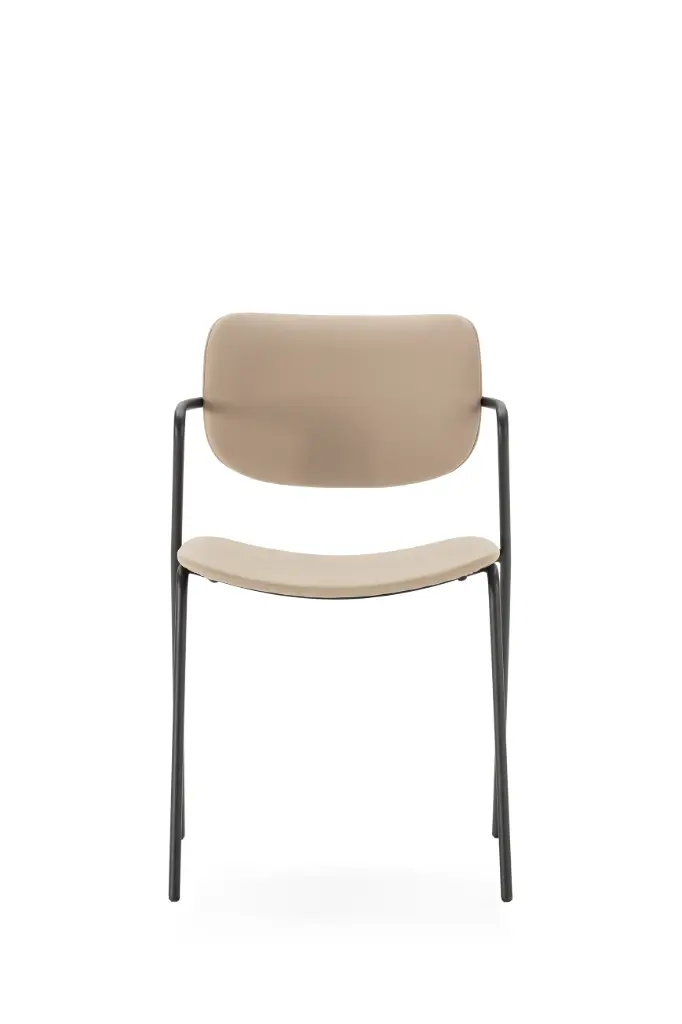 CHAISE MAIKA Taupe – Pieds métal – Dim. L45 x P55 x H85 cm