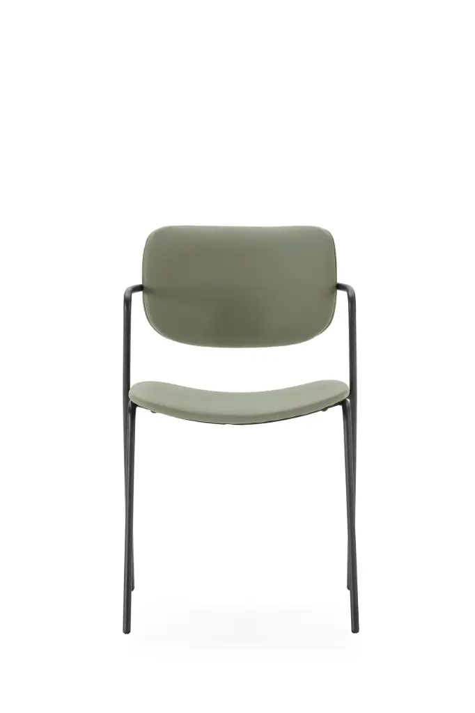 CHAISE MAIKA Vert Olive – Pieds métal – Dim. L45 x P55 x H85 cm