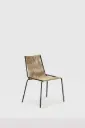 Chaise Emily crème, pieds en métal — 48 × 60 × 82 cm (assise 45 cm) 