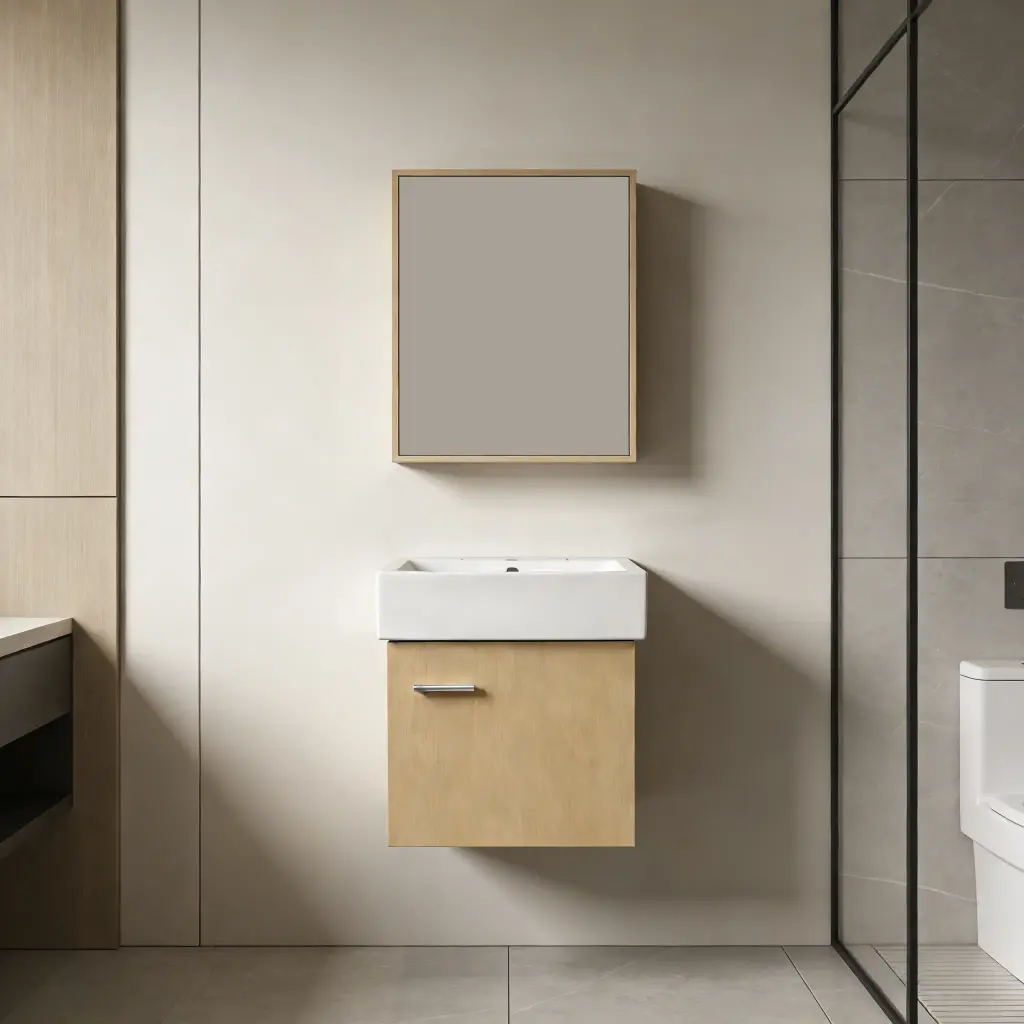 OAK SANCTUARY Meuble Lave main WC 480x245x485mm MDF (en 1 colis)