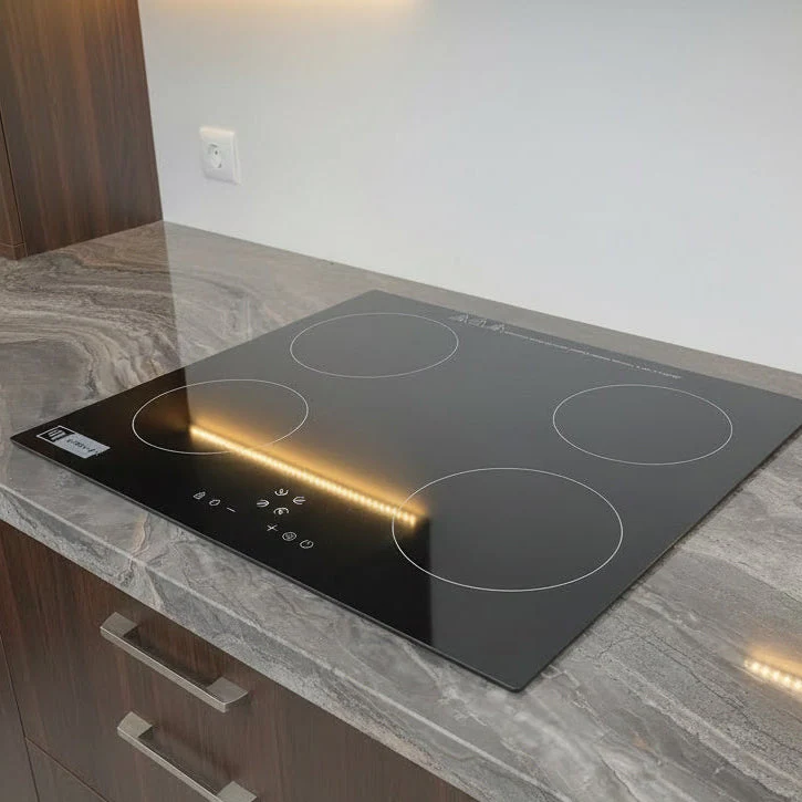 PLAQUE ENCASTRABLE NEOLUX 4 FEUX INDUCTION TOUCH CONTROL 9 NIVEAU DE PUISSANCE NOIR VITREE