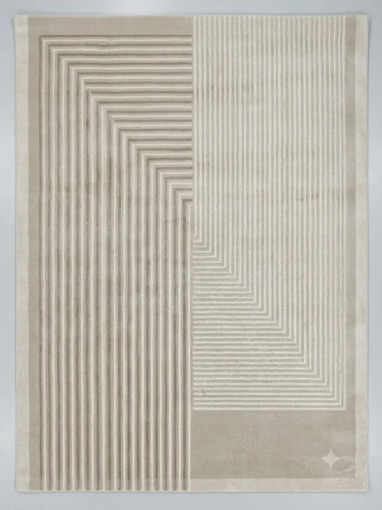 Sable Ivoire - tapis couleur beige clair, chaud et élégant en dimension 200*290