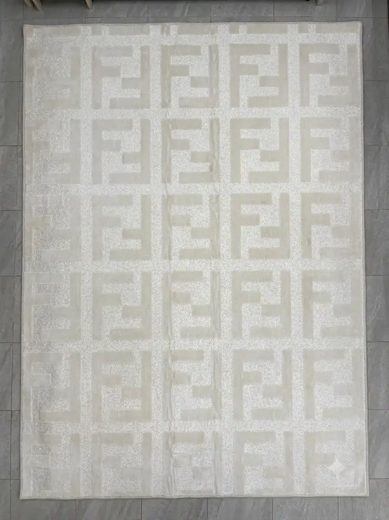 Impérial Crème - tapis couleur beige clair design cinétique en dimension 200*290