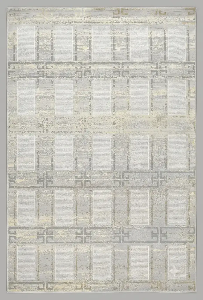Eclaire ivoire-Tapis couleur gris clair en dimension 200*290
