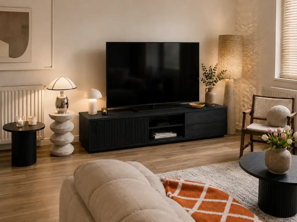 Meuble TV Bois Noir